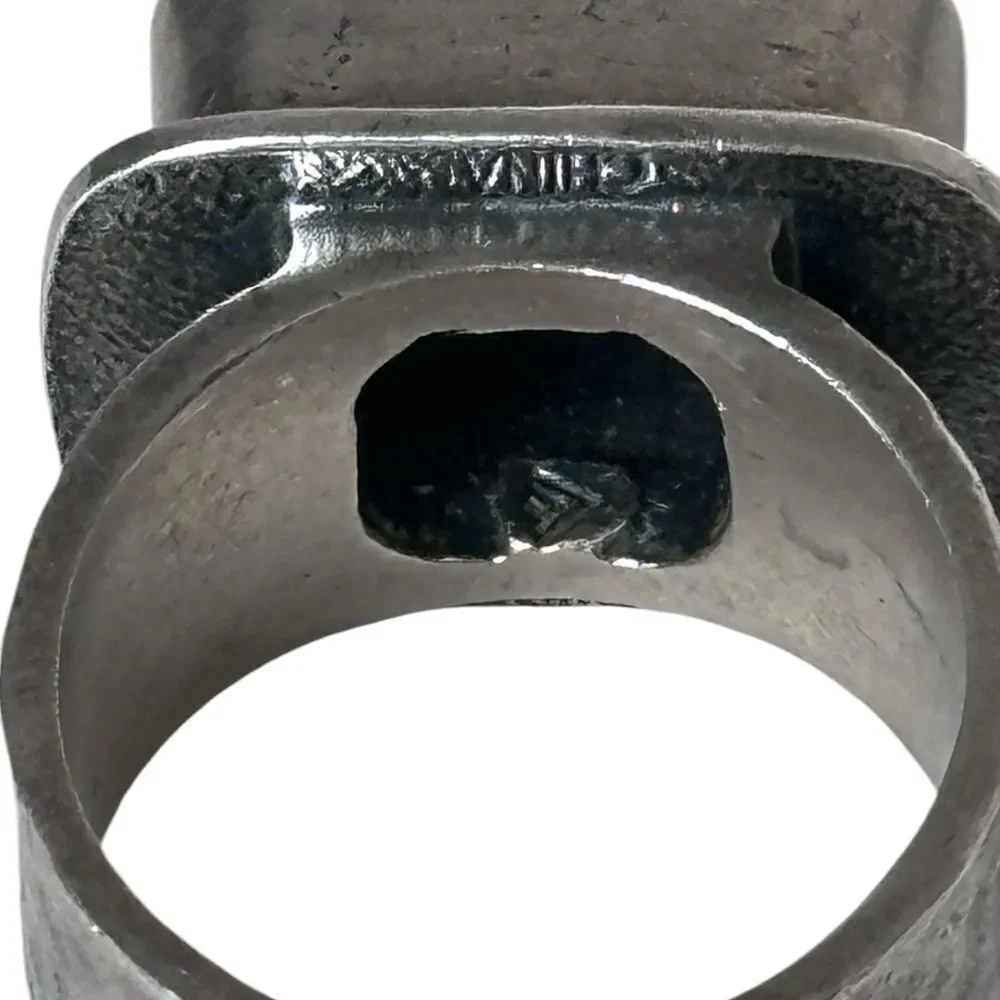 Silpada Retired R1860 Sterling Silver Oxidized Matte Rectangular CZ Ring size 5